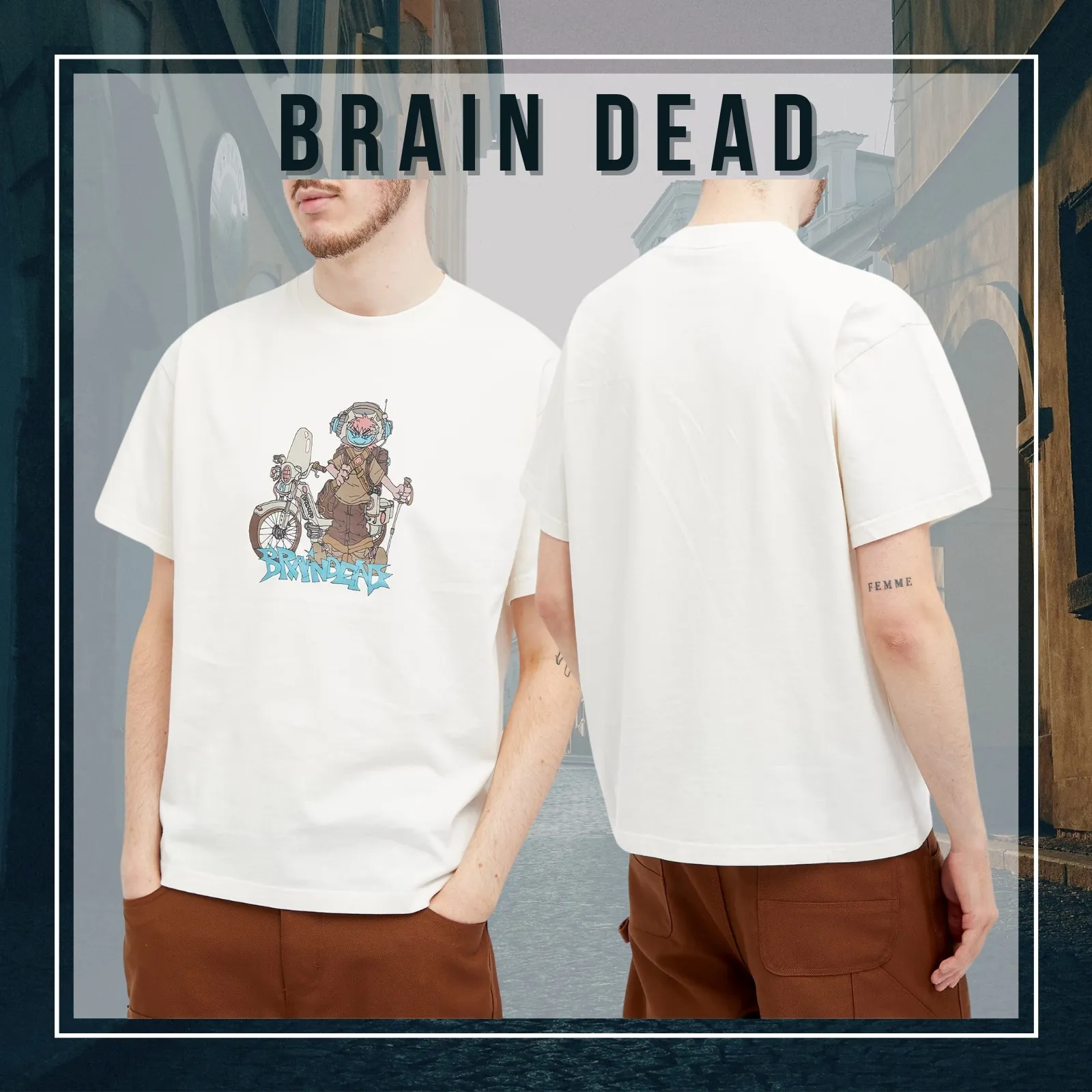 BRAIN DEAD  |Crew Neck Unisex Street Style Cotton Short Sleeves Logo