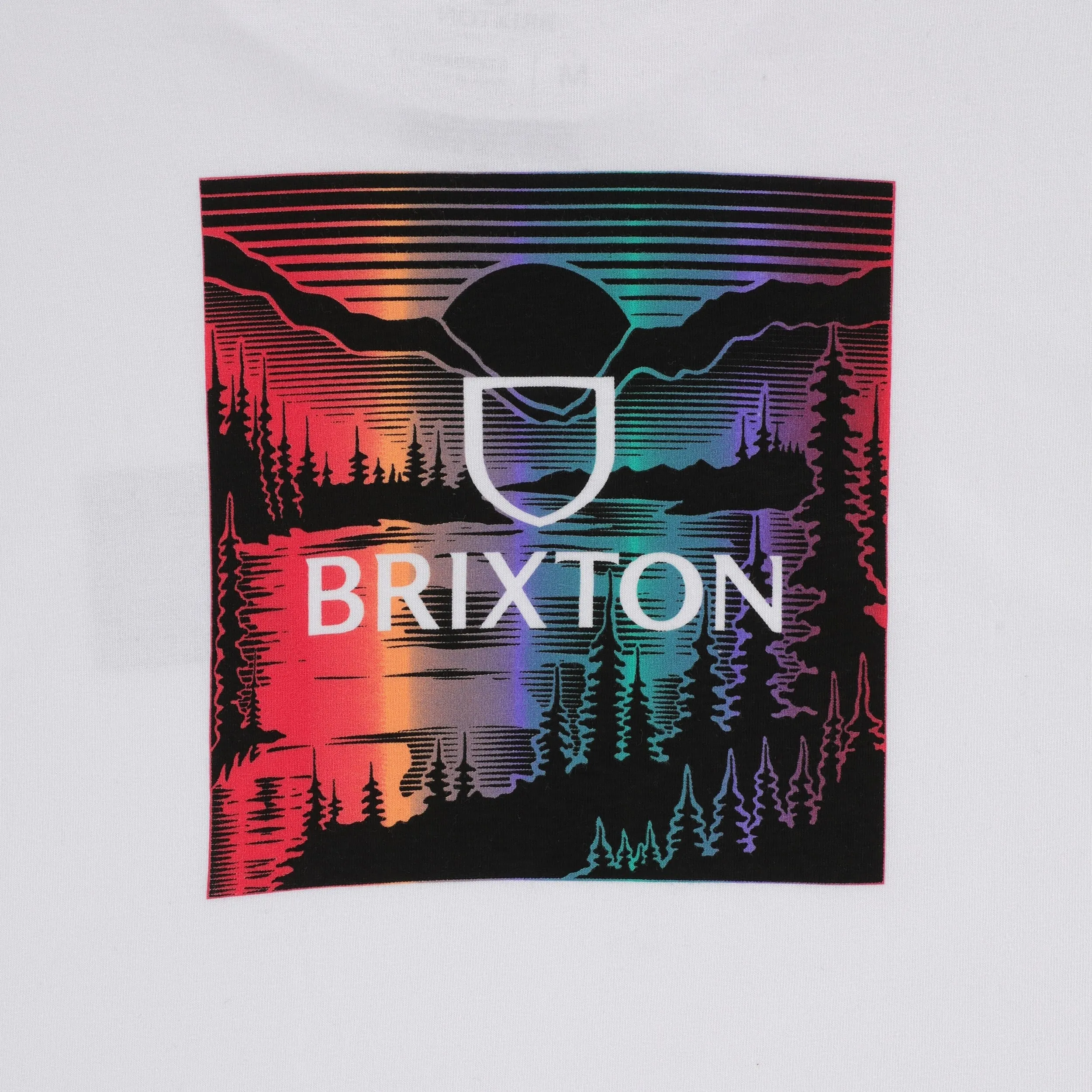 Brixton Alpha Square L/S STT- White/Dawn Gradient