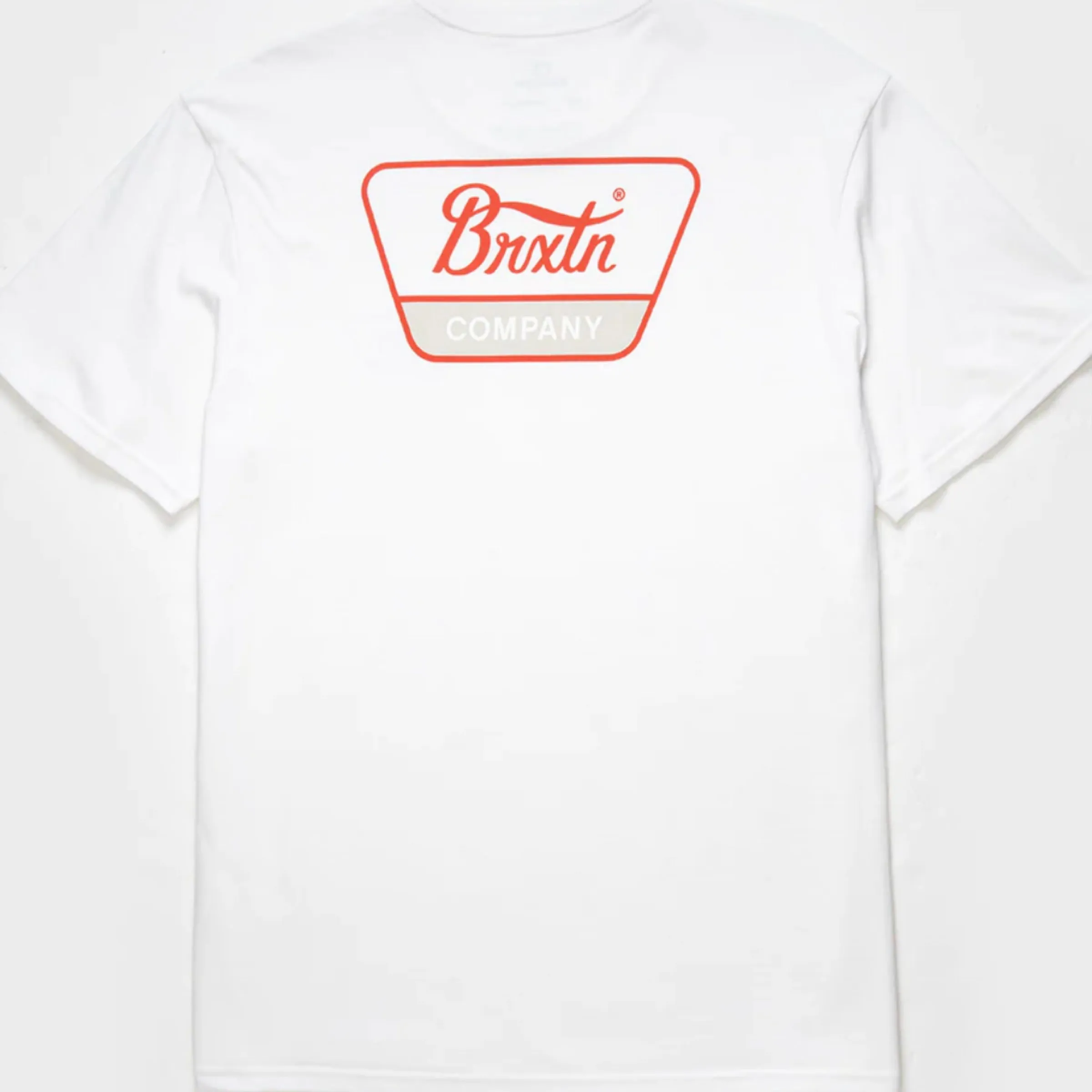 BRIXTON LINWOOD S/S STT WHITE/BURNT RED/BEIGE