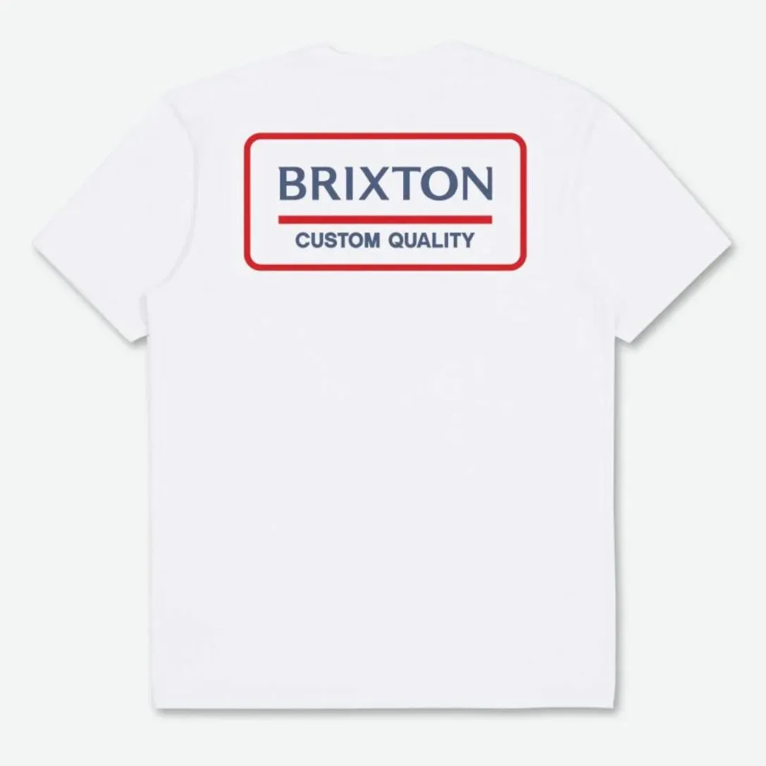 Brixton Palmer Proper S/S STT White/Pacific Blue/Aloha Red