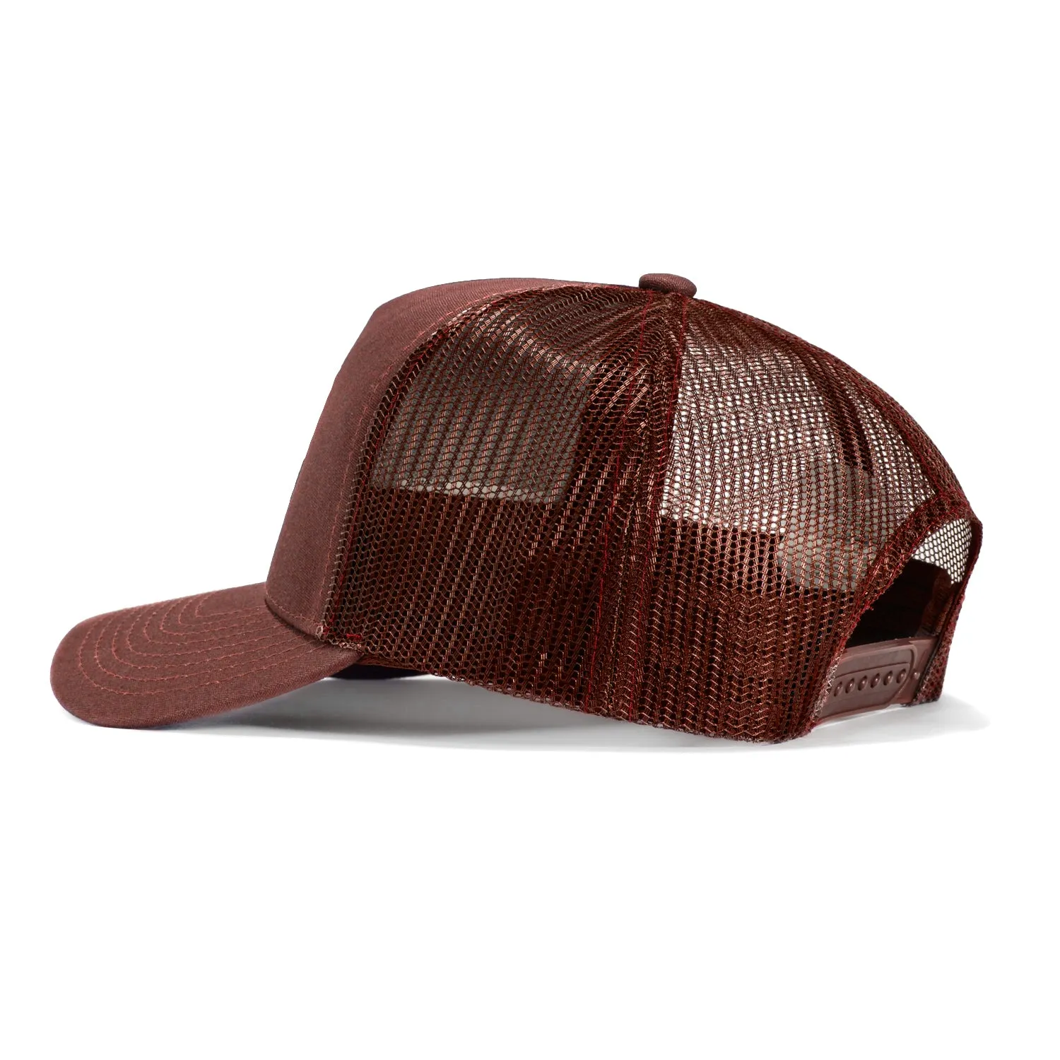 Brixton Postal C MP Mesh Snapback Hat - Brown