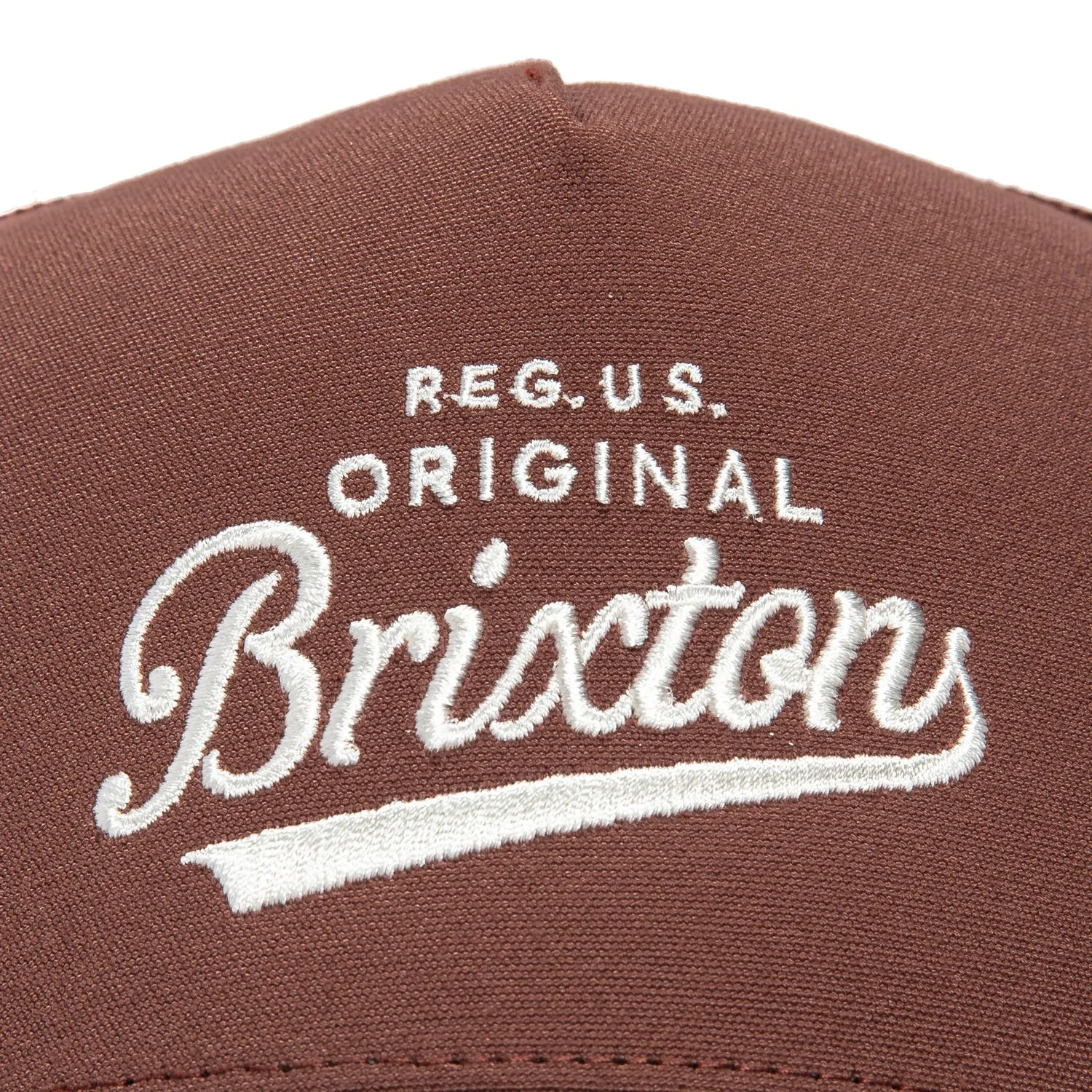 Brixton Postal C MP Mesh Snapback Hat - Brown