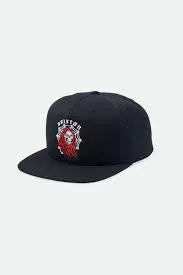 Brixton Reaper MP Snapback Cap - Black