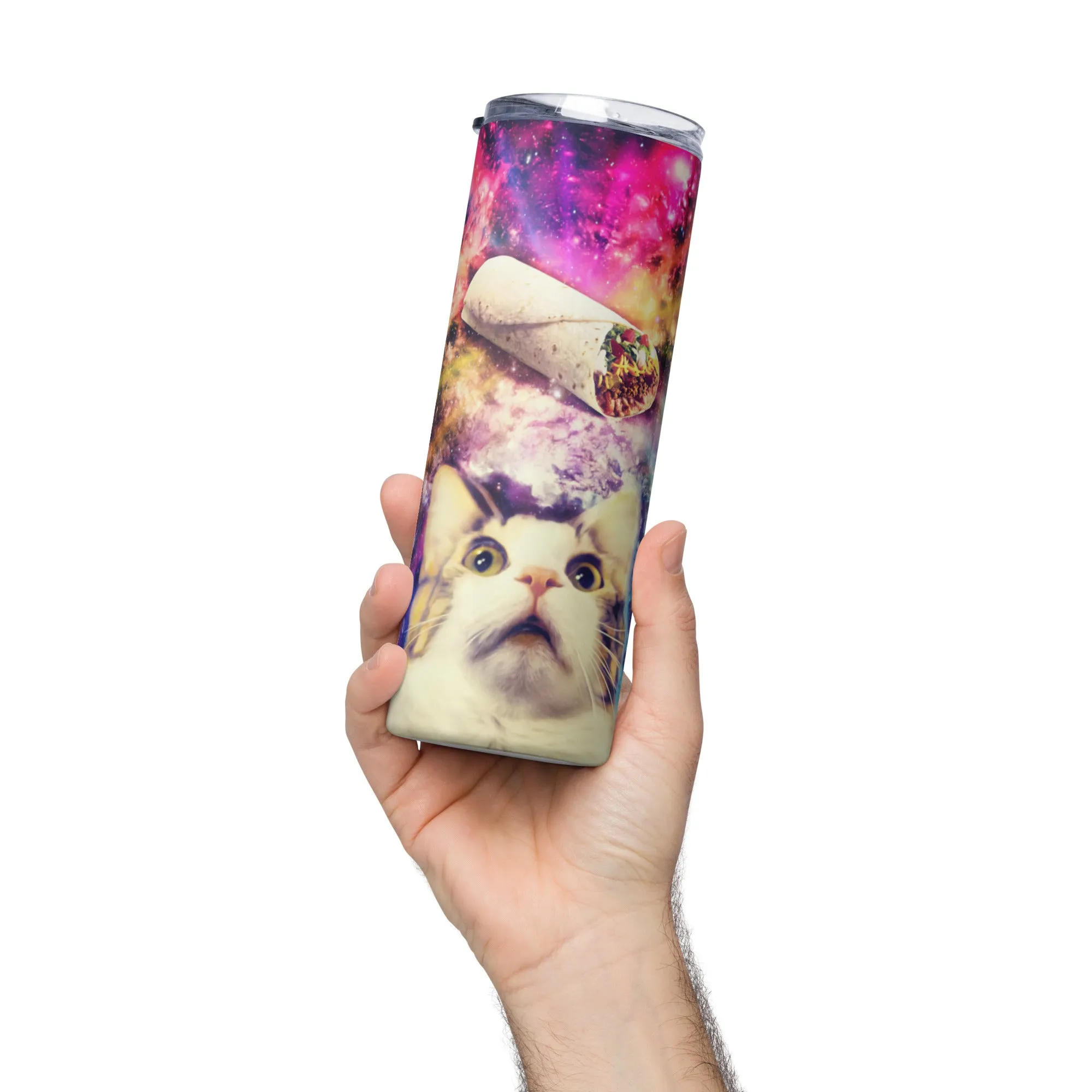 Burrito Cat 20 oz Stainless Steel Tumbler - Buy Now