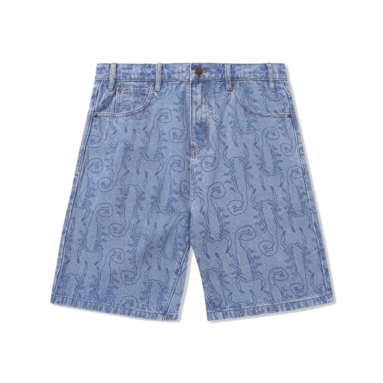 Butter Goods Scorpion Denim Shorts (Washed Indigo)