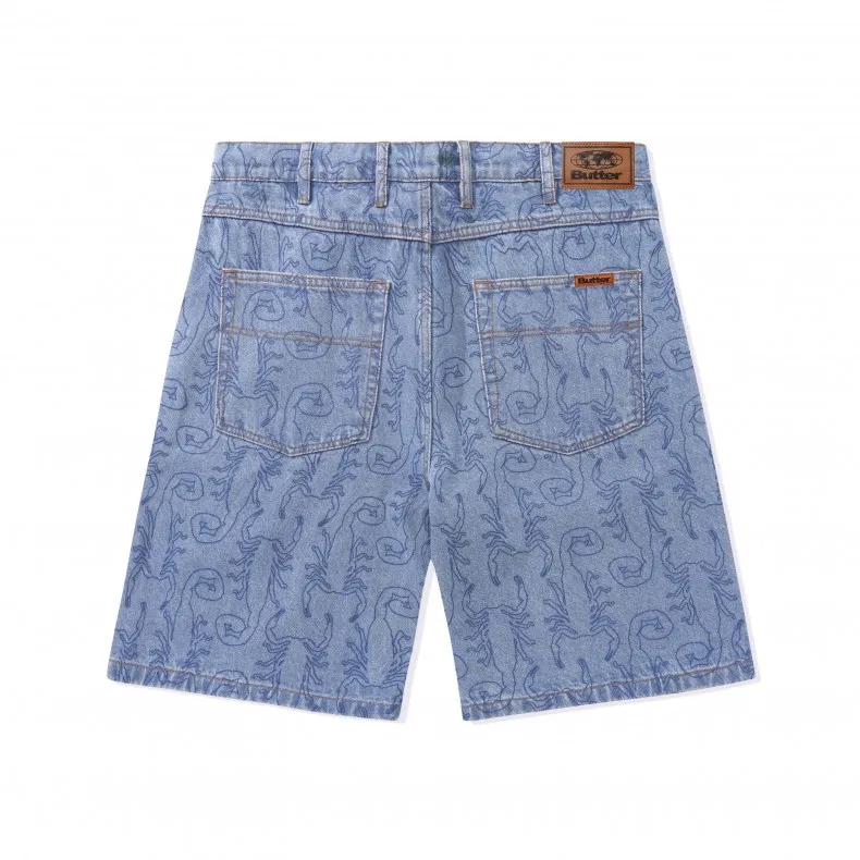 Butter Goods Scorpion Denim Shorts (Washed Indigo)