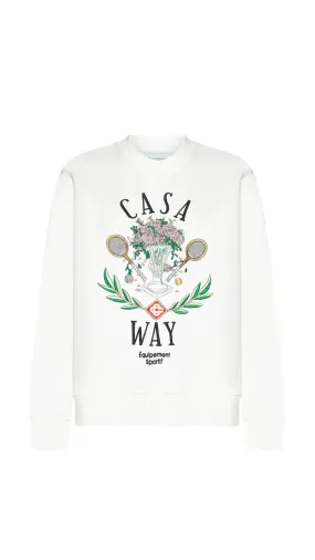 Casa Way White Embroidered Sweatshirt