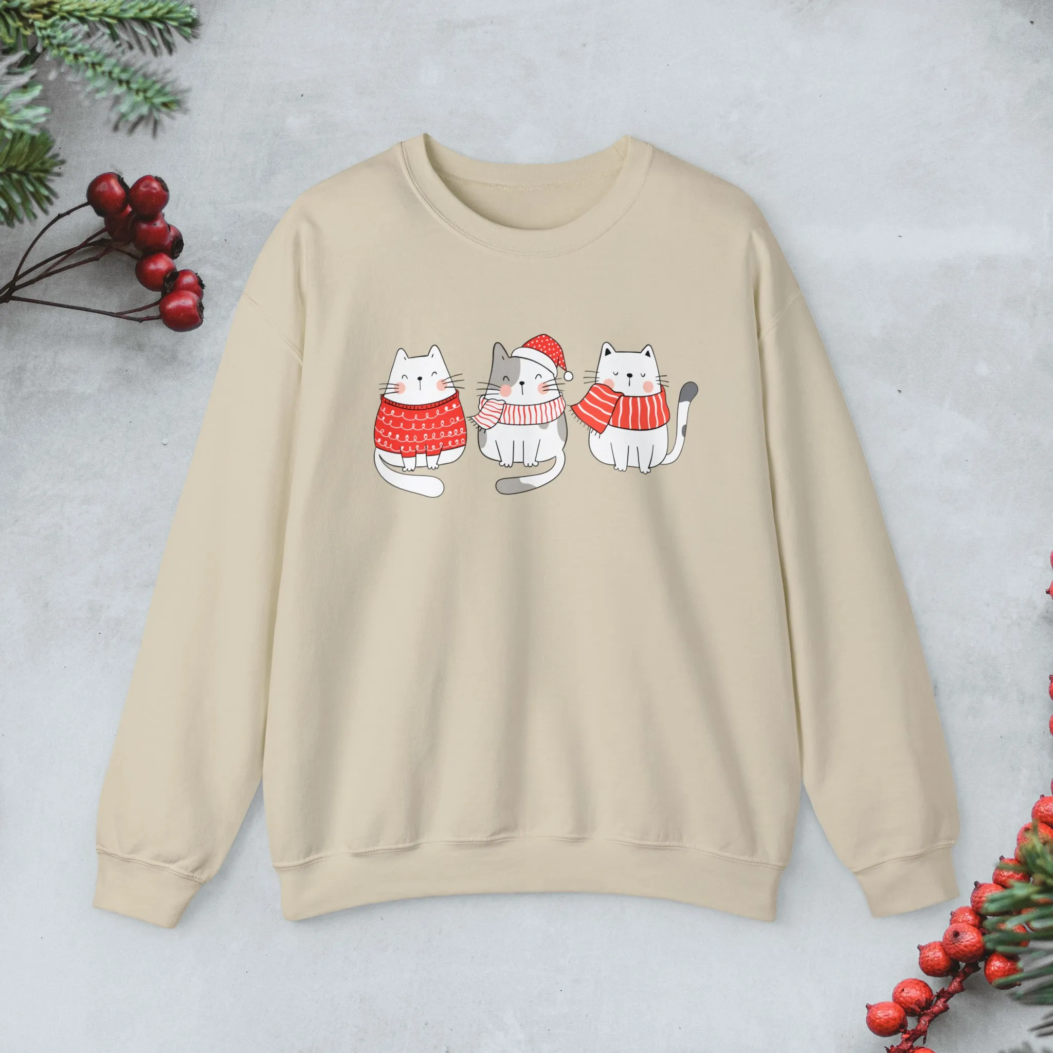 Cats Trio Christmas Sweatshirt