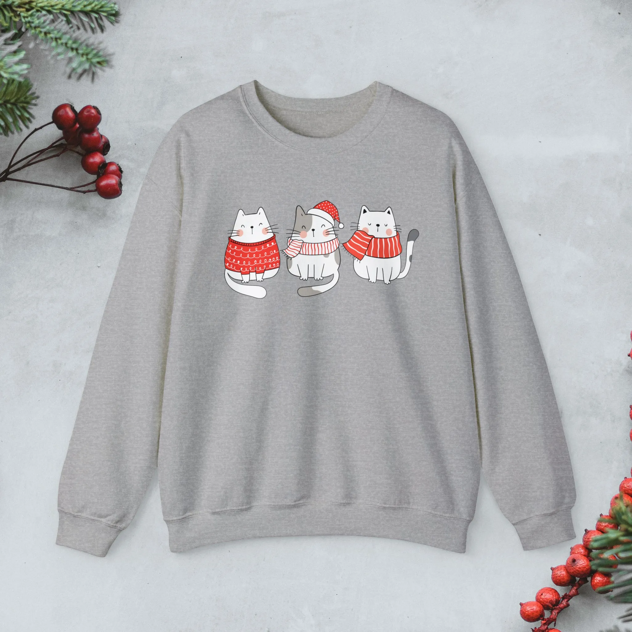 Cats Trio Christmas Sweatshirt