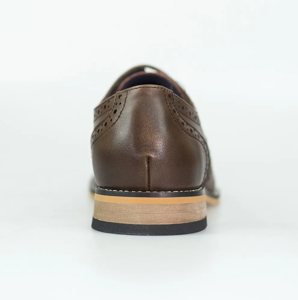 Cavani Horatio Brown Tweed Brogues