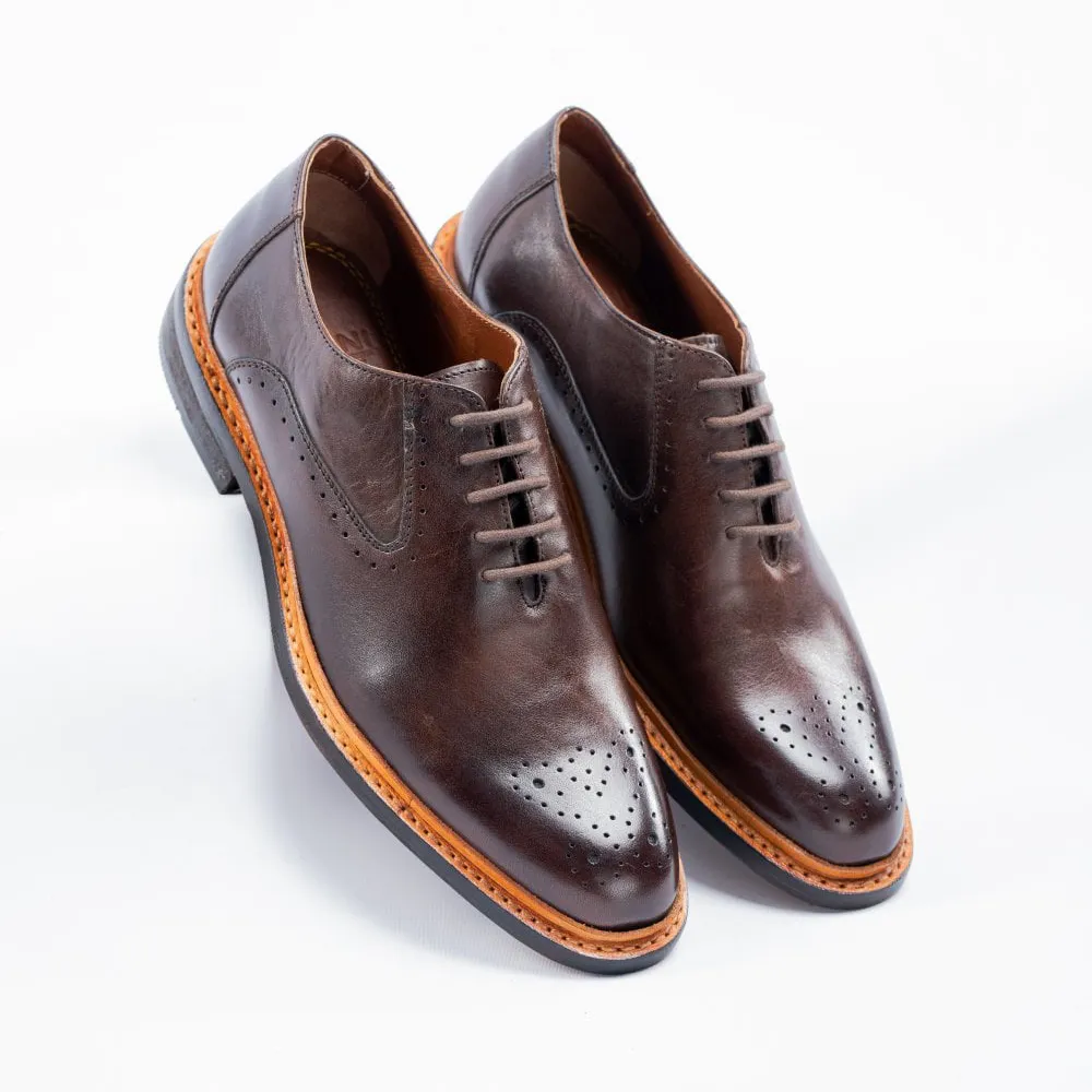 Cavani Signature Brogues Brentwood Brown Leather Shoes