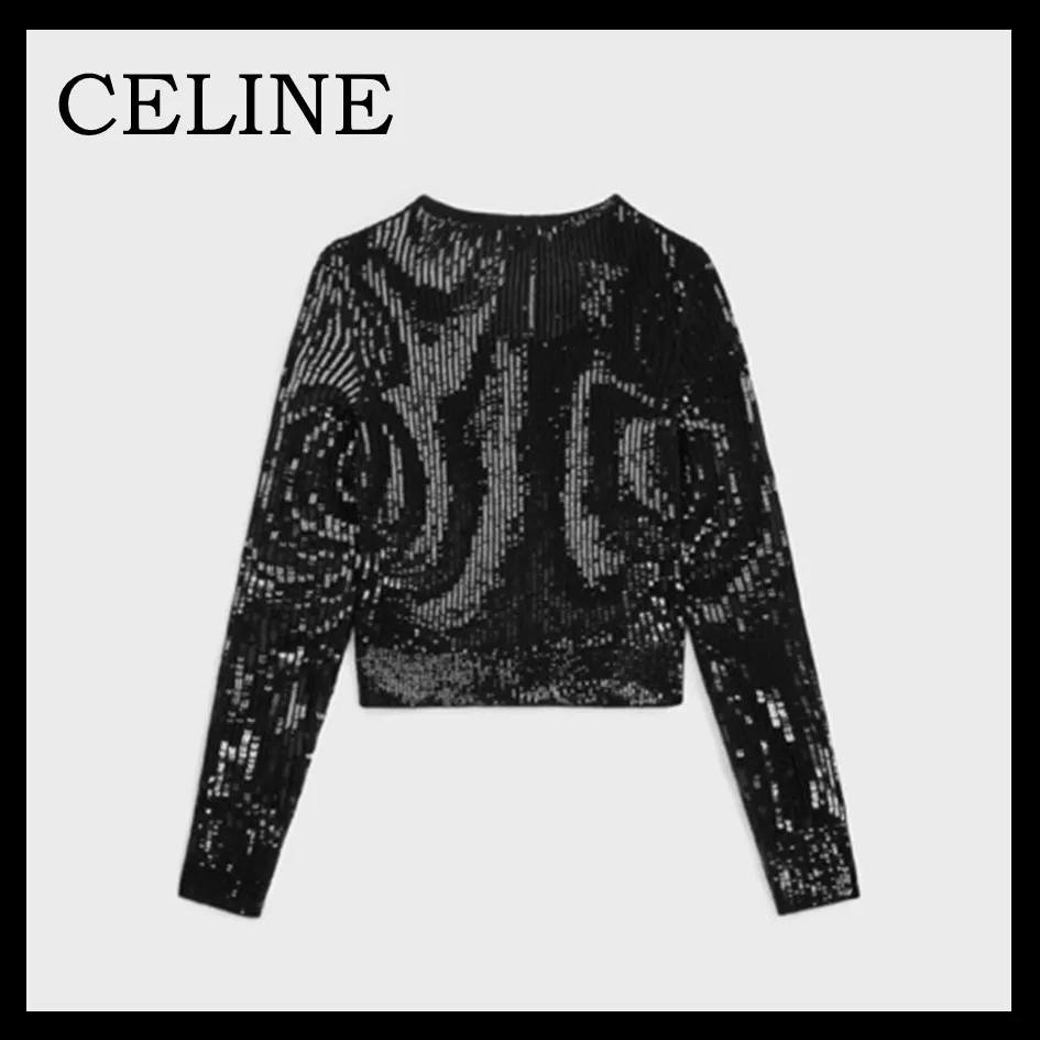 Celine light mohair embroidered cardigan