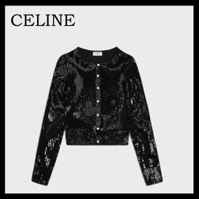 Celine light mohair embroidered cardigan