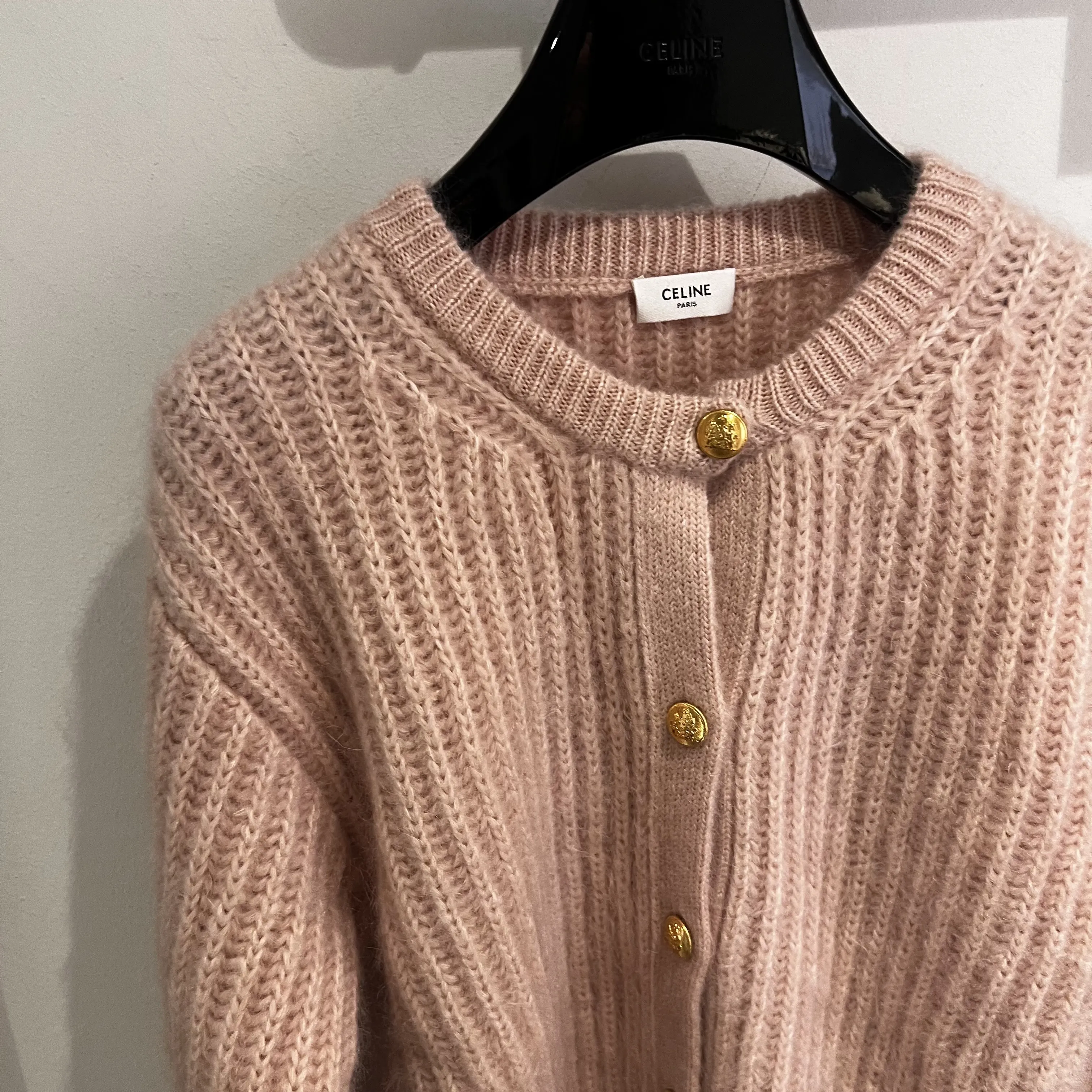 Celine ribbed mohair silk cardigan