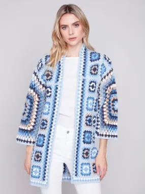 Charlie B Crochet Long Cardigan 833B | Shop Now - C2635