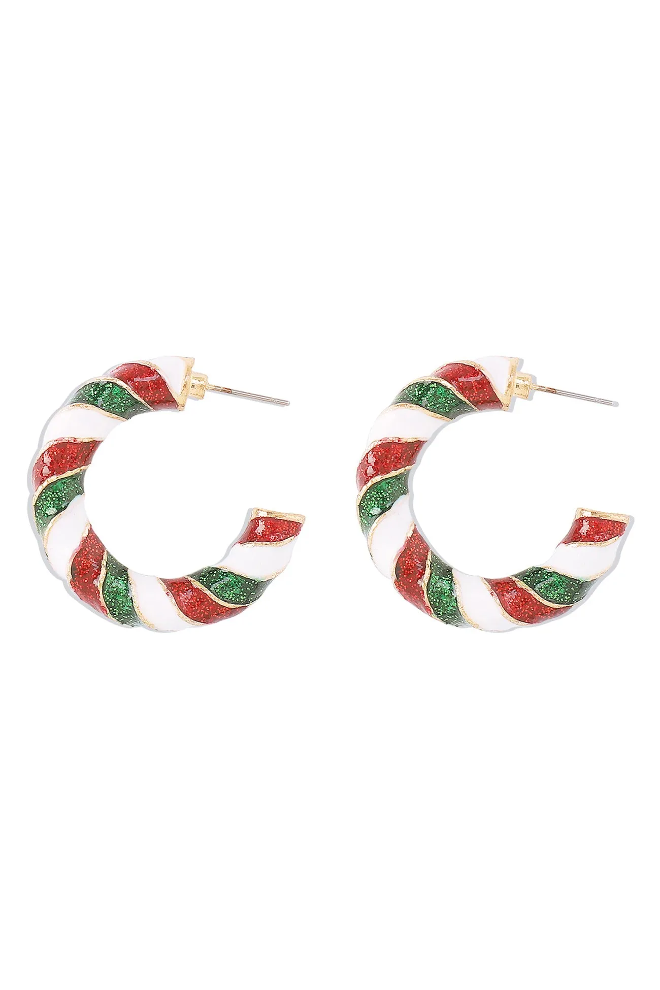 Christmas C-shaped Earrings