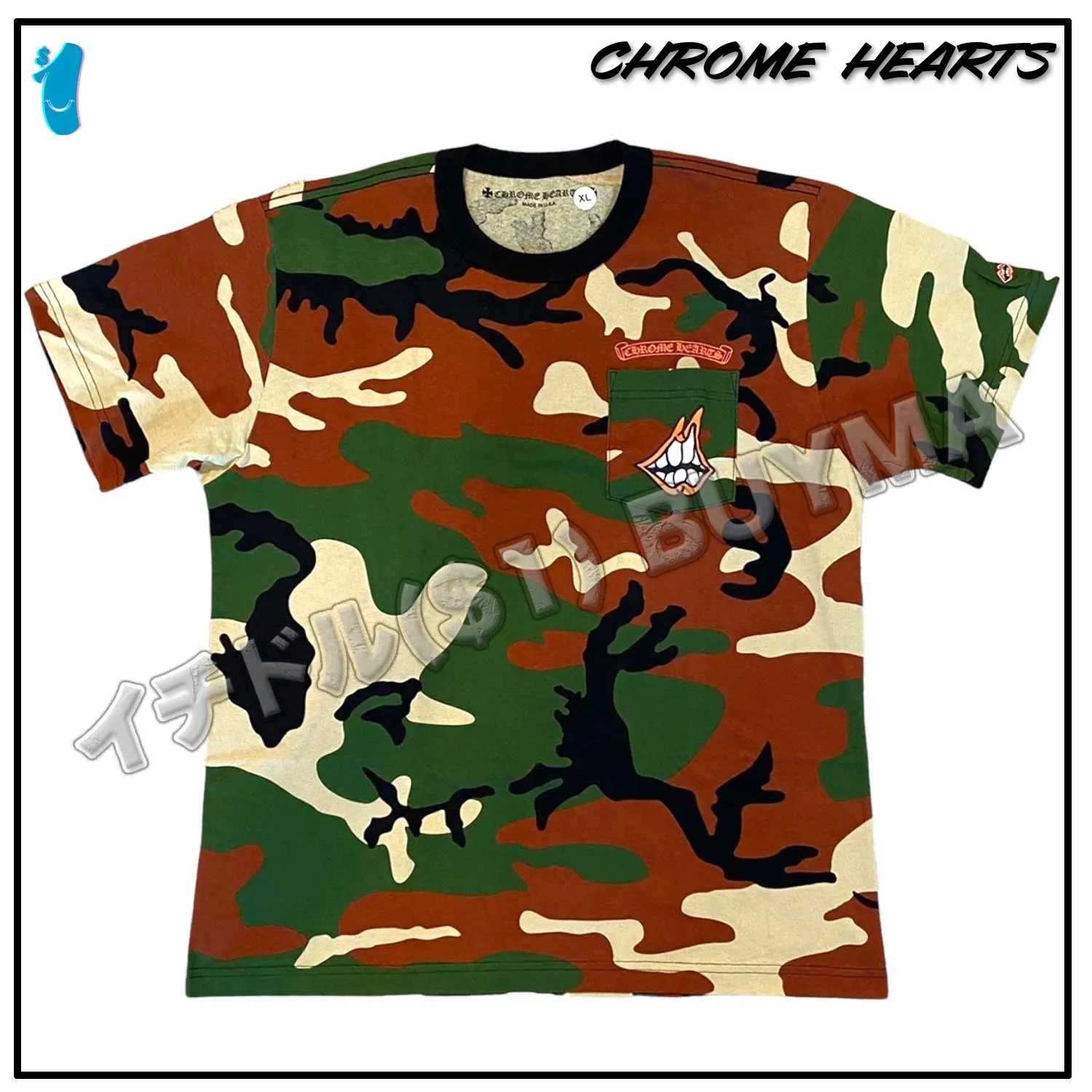 CHROME HEARTS  |Camouflage Unisex Street Style Cotton Short Sleeves Logo