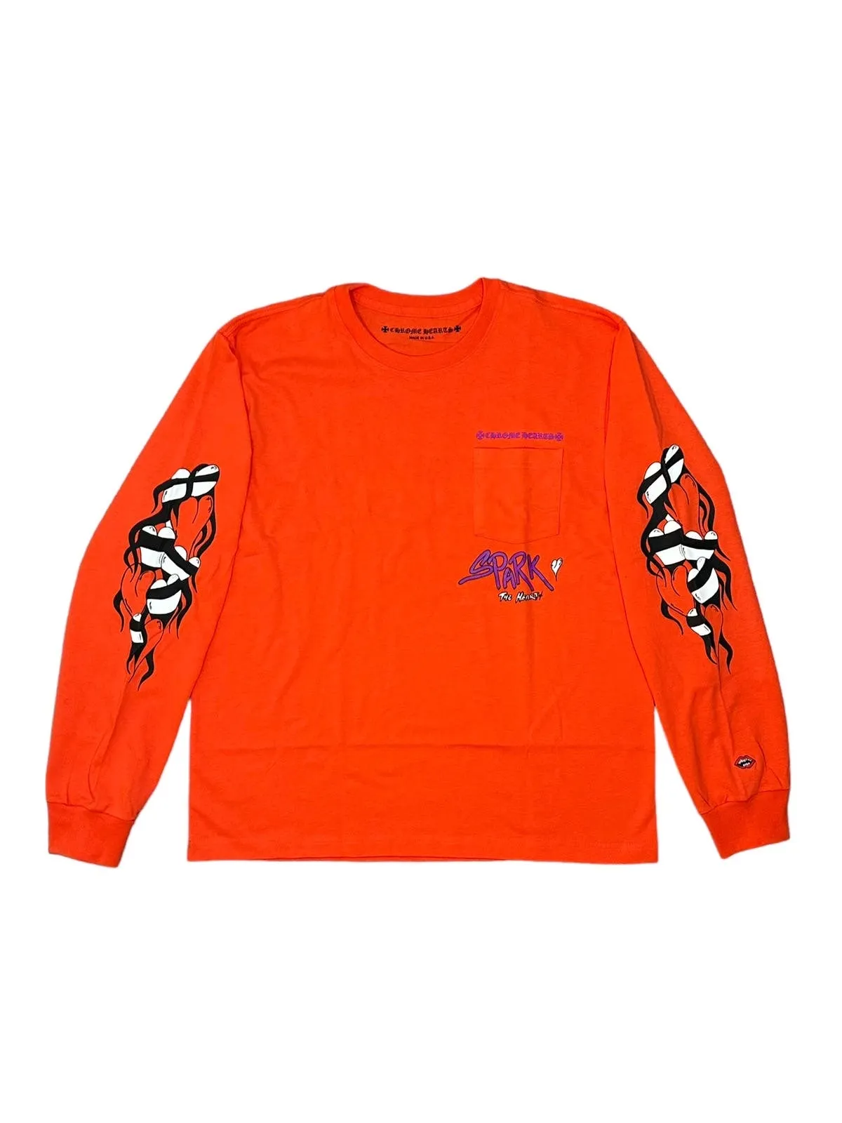 CHROME HEARTS MATTY BOY SPARK LONG SLEEVE RED