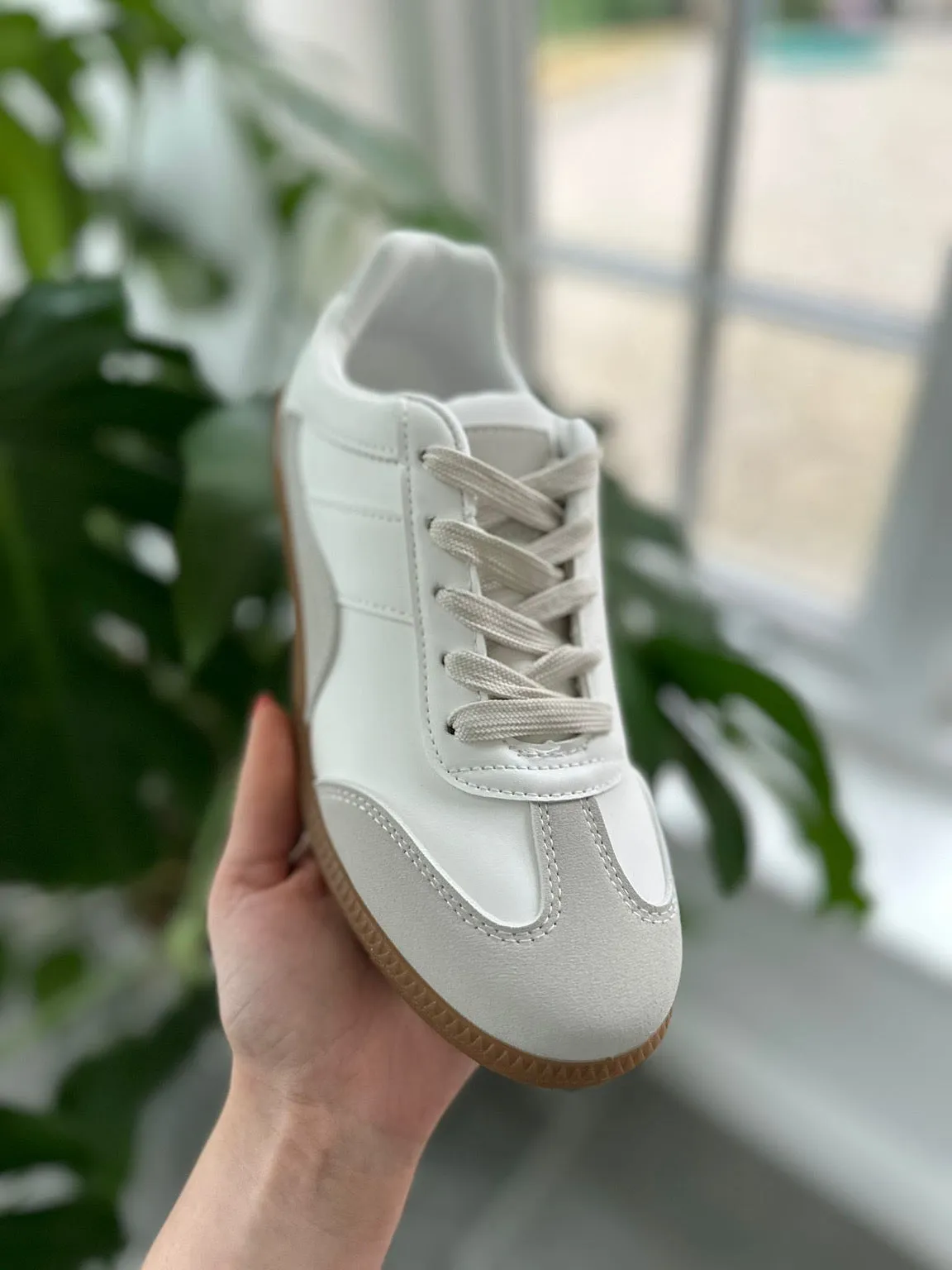 Classic White Retro Sneakers