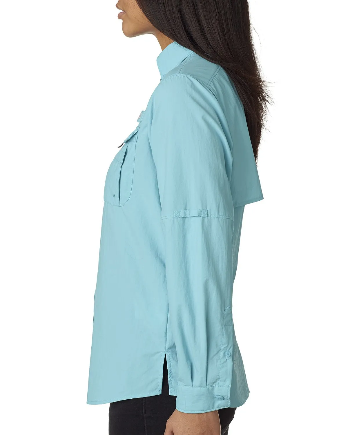 Columbia Ladies Bahama Long Sleeve Shirt 7314 Clear Blue