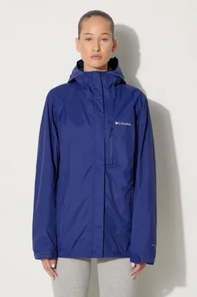 Columbia outdoor jacket Pouring Adventure II navy blue color