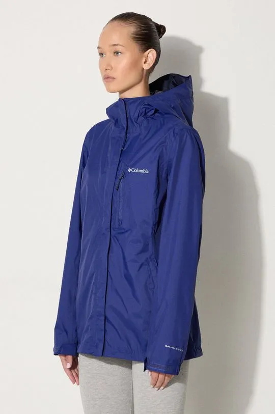 Columbia outdoor jacket Pouring Adventure II navy blue color