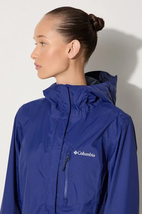 Columbia outdoor jacket Pouring Adventure II navy blue color