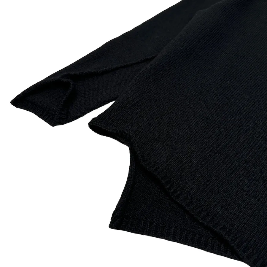 COMME DES GARCONS SHIRT ASYMMETRICAL KNIT - BLACK