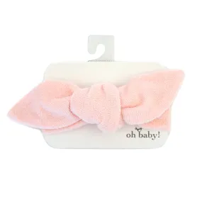 Cotton Terry Tie Turban - Pale Pink