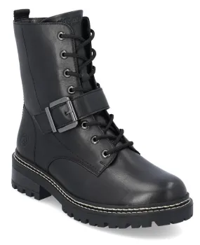 D0B78-01 Women's Leather Lace Up Ankle Boot by Remonte