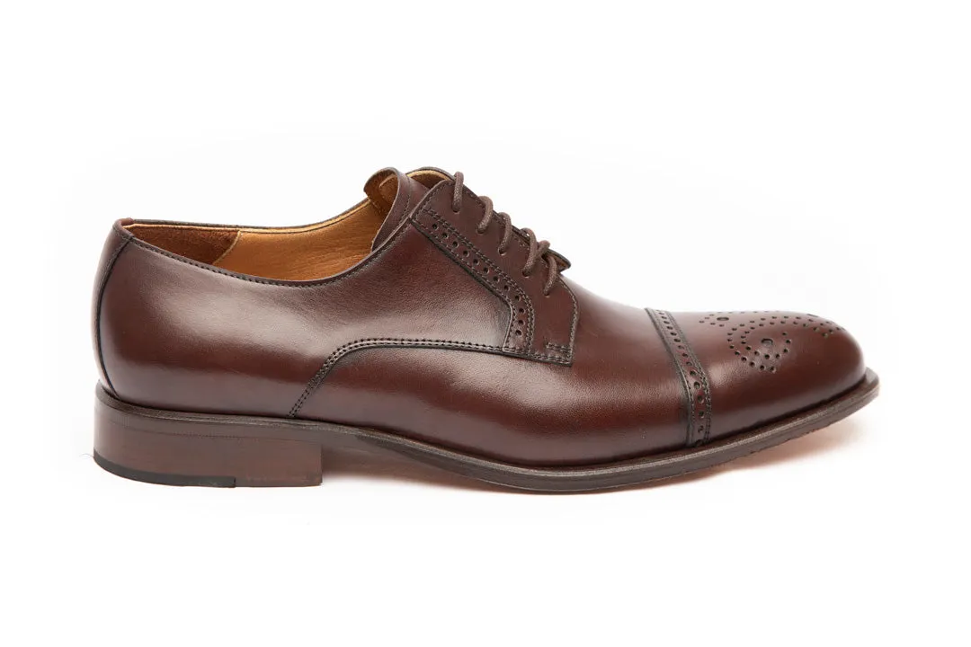 Dark Brown Derby Shoes 5023