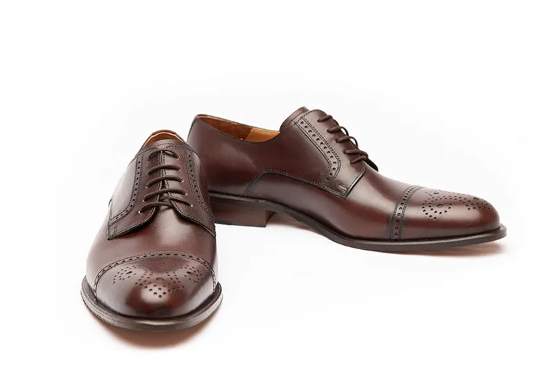 Dark Brown Derby Shoes 5023