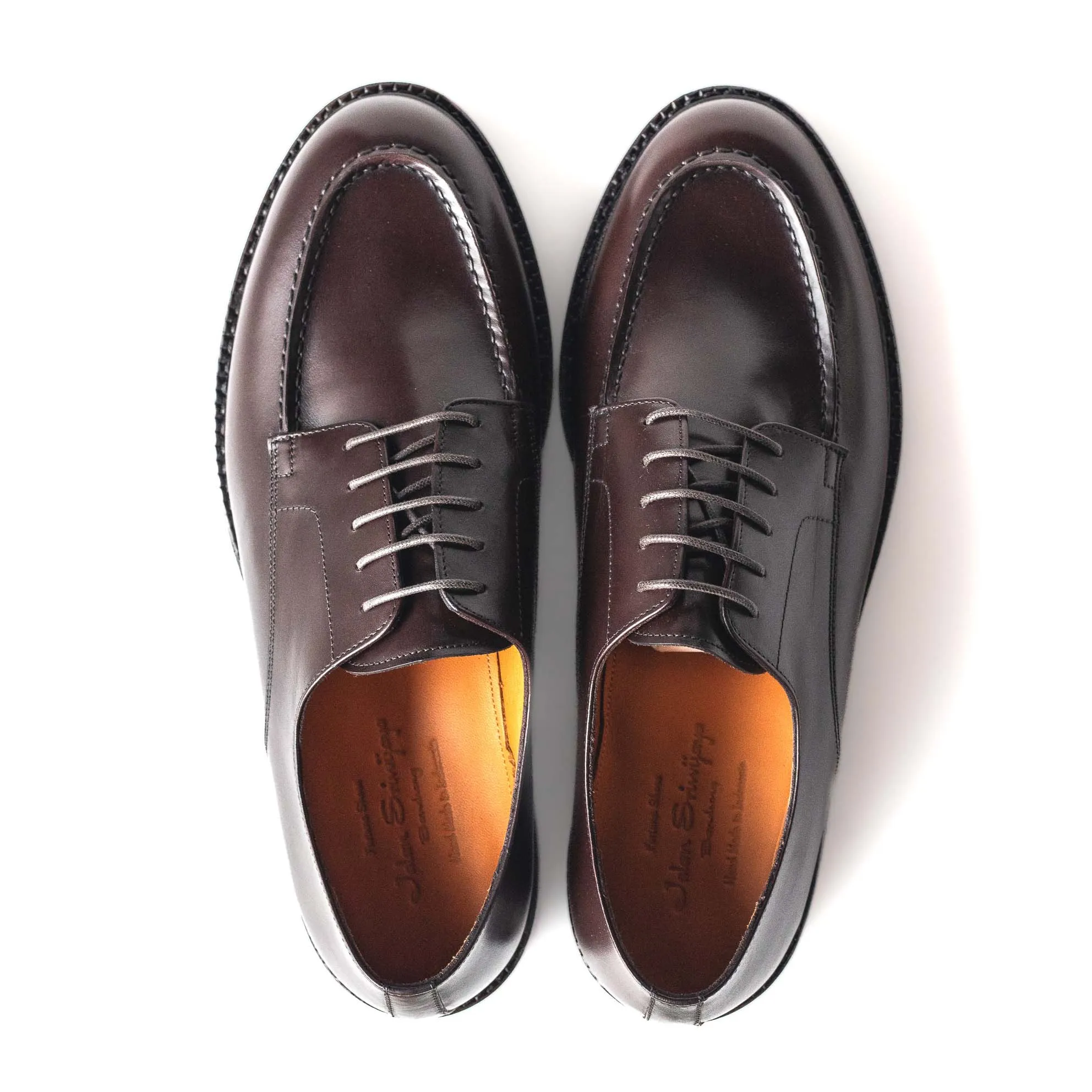 dark brown mens u-tip derby shoes