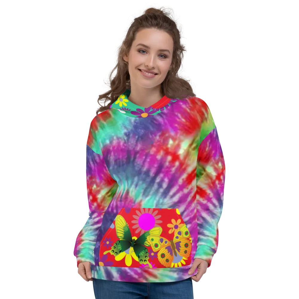 Dead-Head Butterfly SYLKKE Hoody - Butterfly Print Hoodie