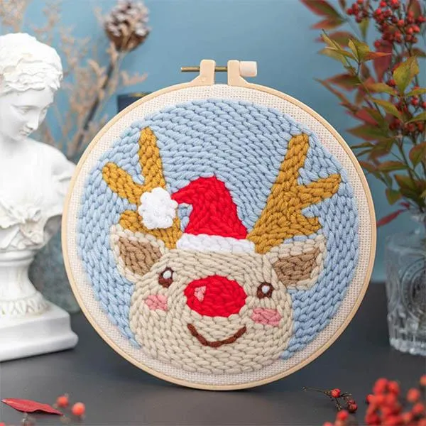 DIY Christmas Embroidery Punch Kit