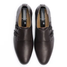 Double Monk Strap Loafers in Brown