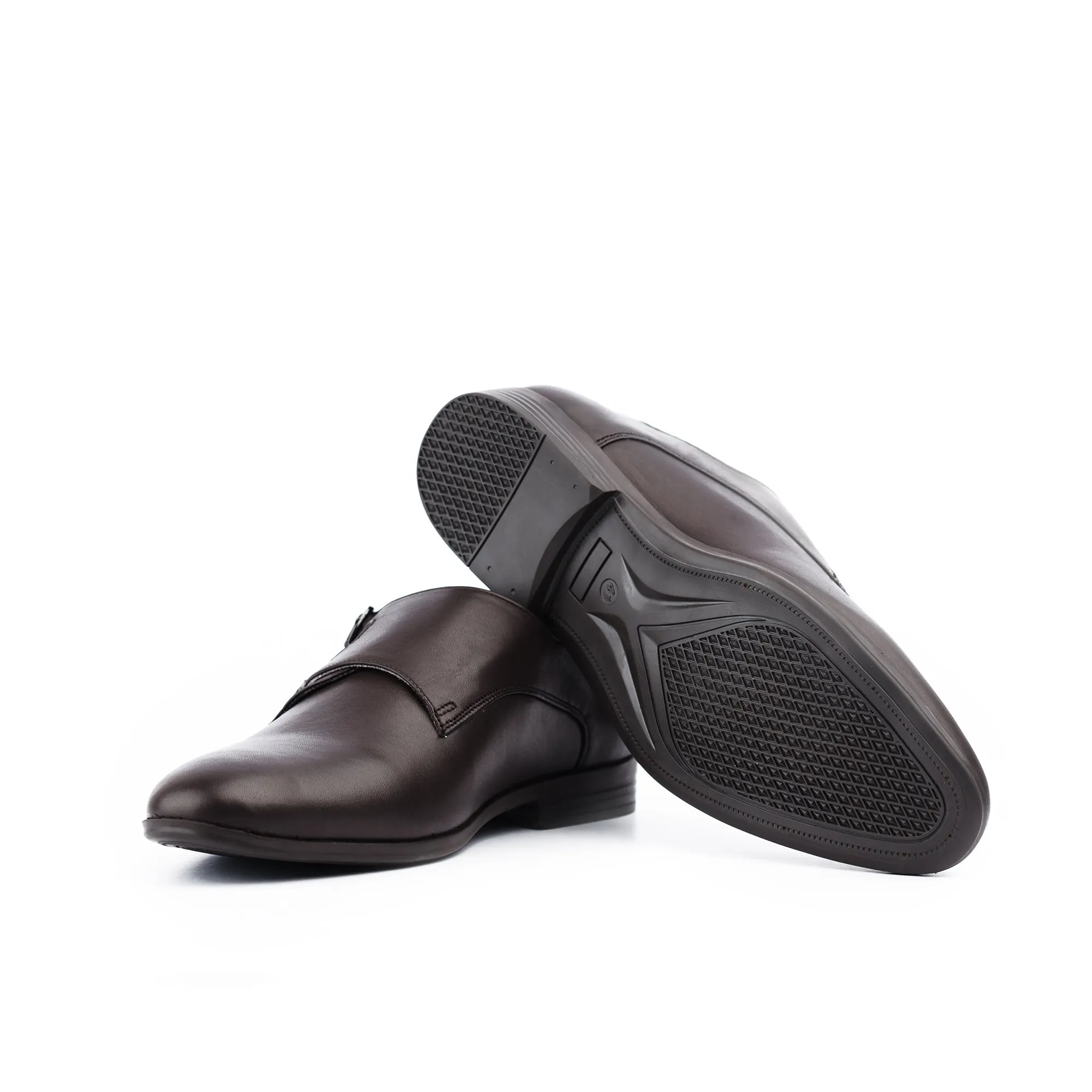 Double Monk Strap Loafers in Brown