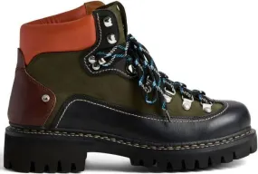 DSQUARED2 panelled leather hiking boots Black