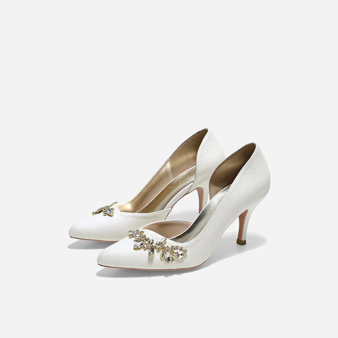 Evelyn Cynthia White High Heels