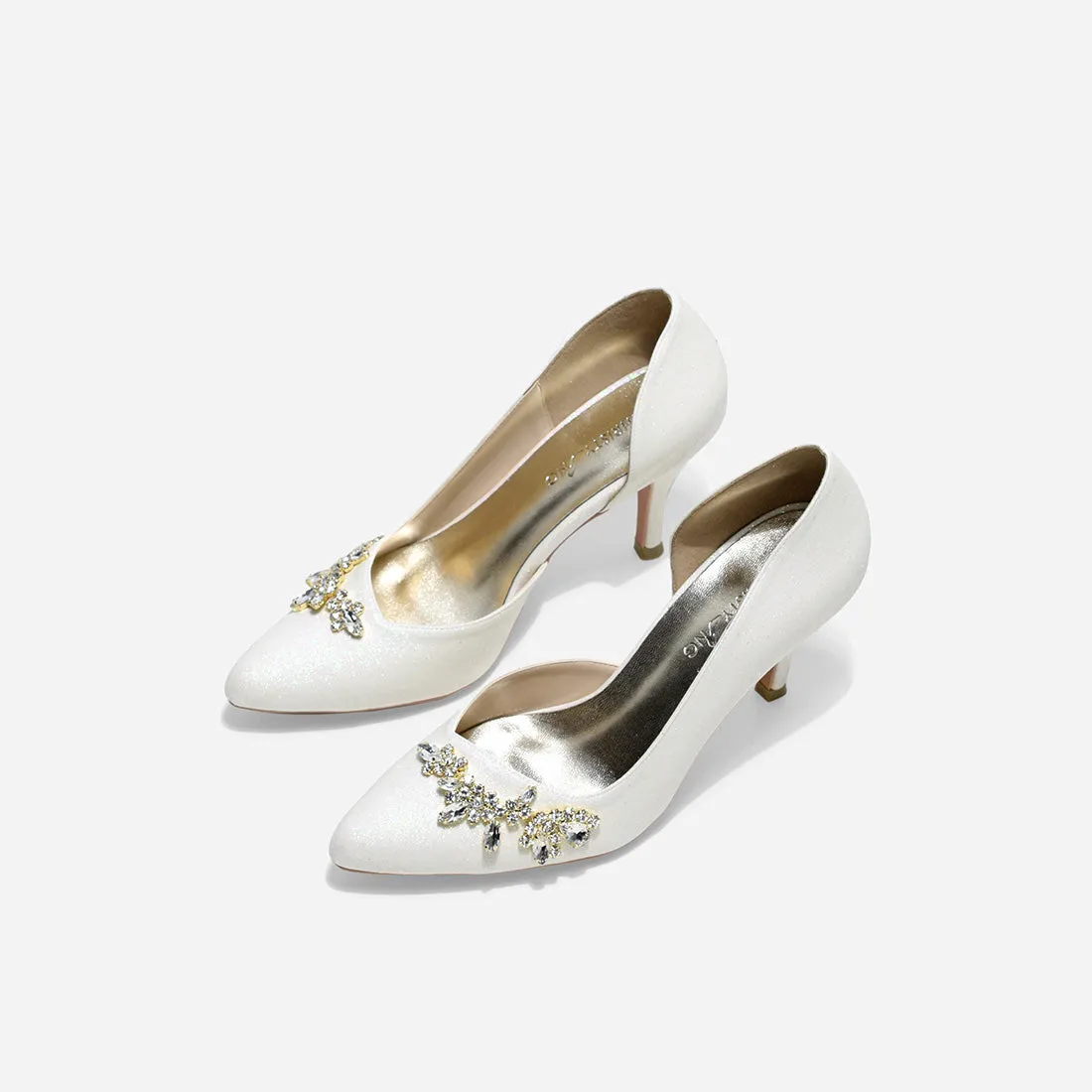 Evelyn Cynthia White High Heels