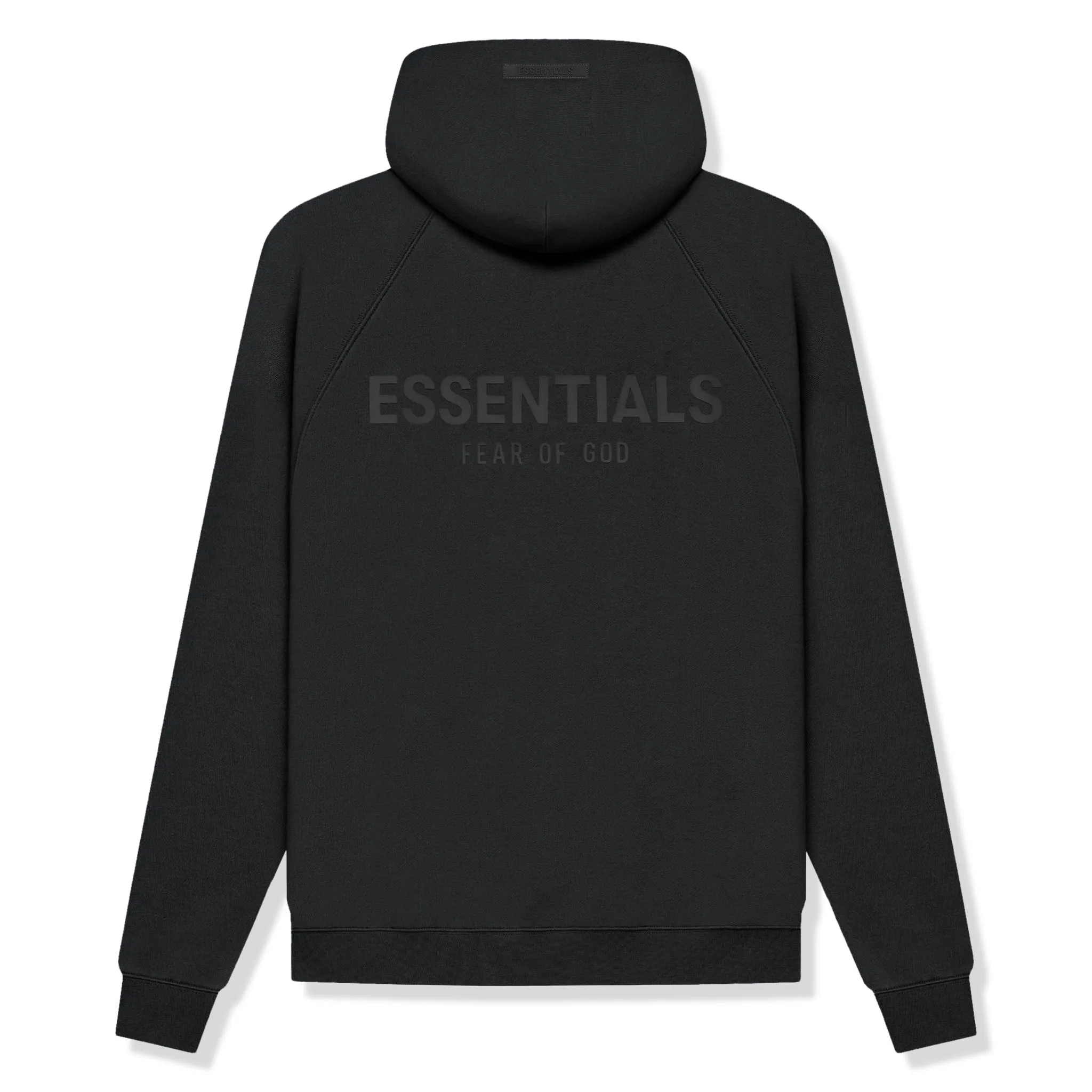 Fear Of God Essentials Reverse Logo Black Hoodie - SS21