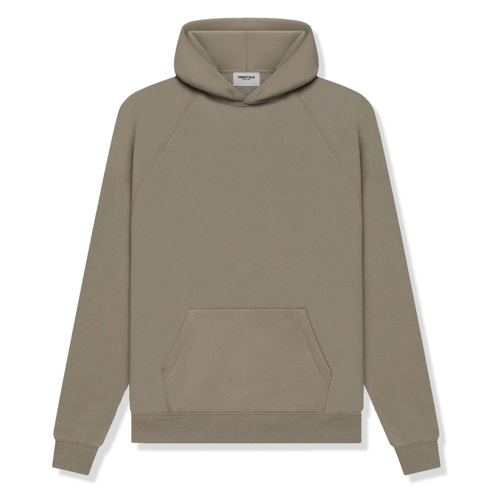 Fear Of God Essentials Taupe Hoodie Reverse Logo SS21