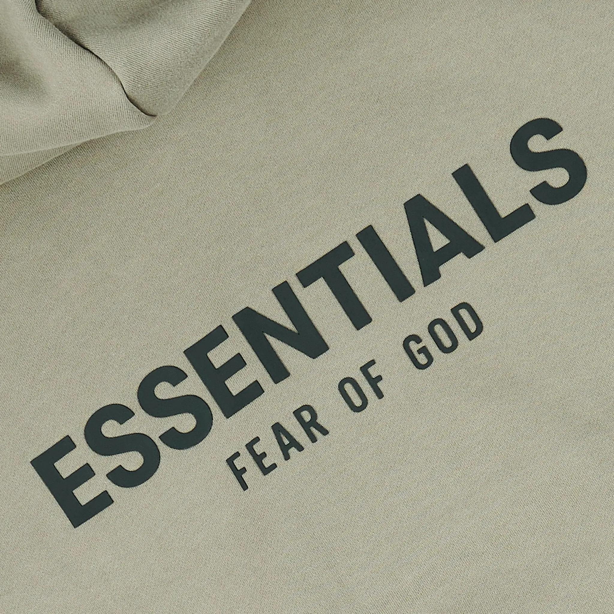 Fear Of God Essentials Taupe Hoodie Reverse Logo SS21