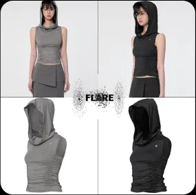 FLARE UP  |[FLARE UP]★24SS★ Hooded High Neck Sleeveless