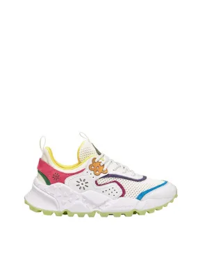 Flower Mountain White Multi Trainers