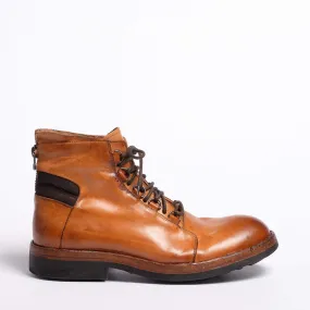 Frank Natural Vacchetta leather cuoio mid boot