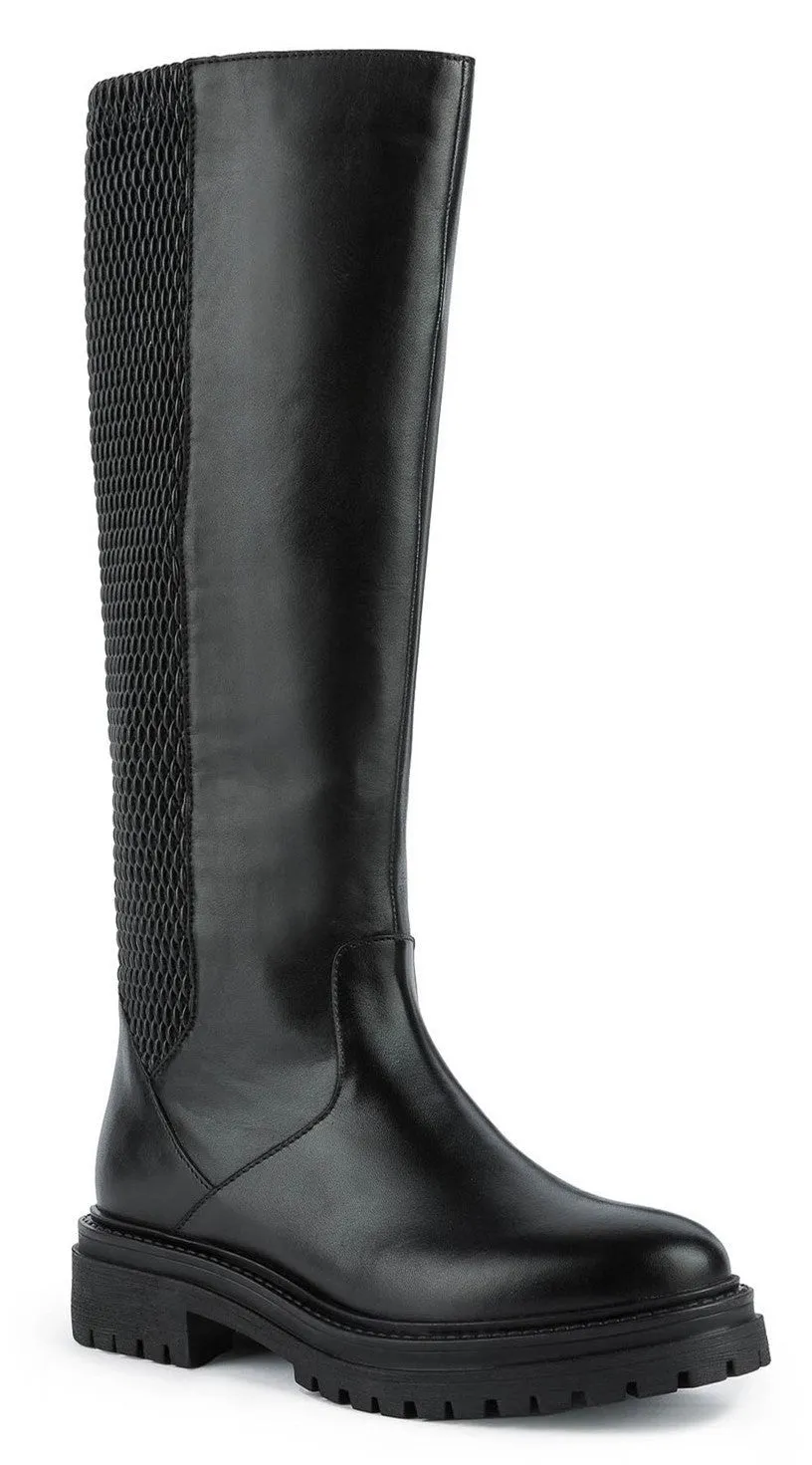 Geox Iridea J women's leather knee boot