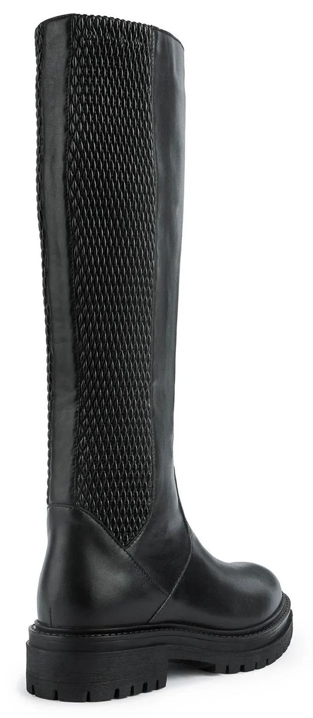 Geox Iridea J women's leather knee boot