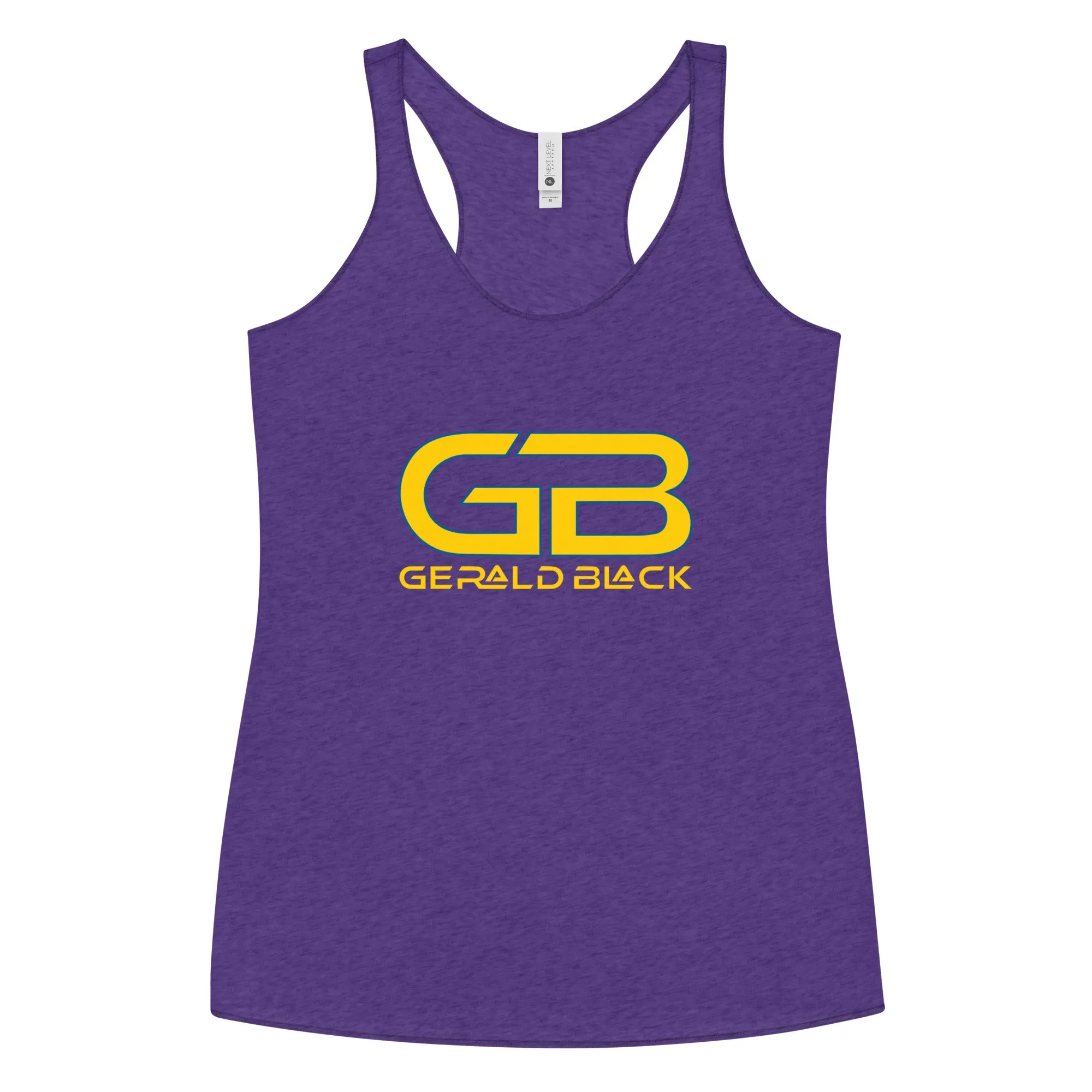 Gerald Black Women's Racerback Tank Top Yellow Blue.