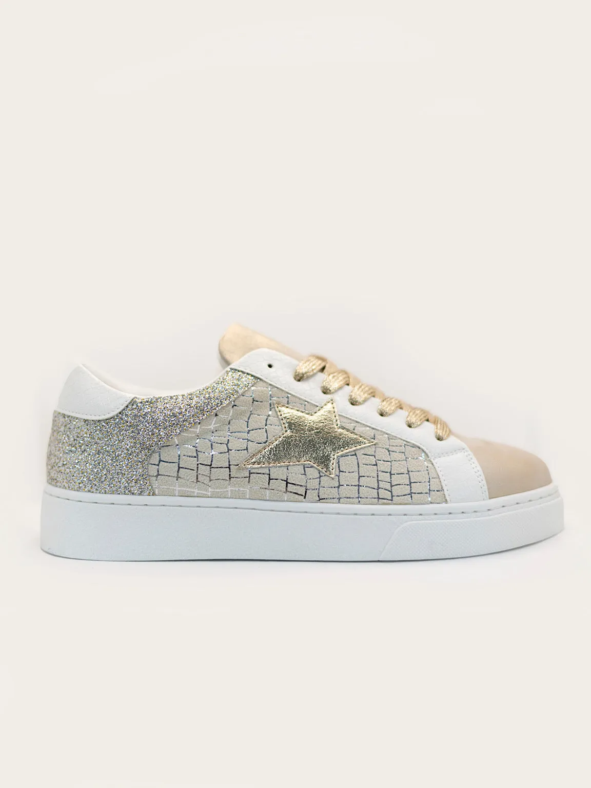 Glitter Croc Star Sneakers